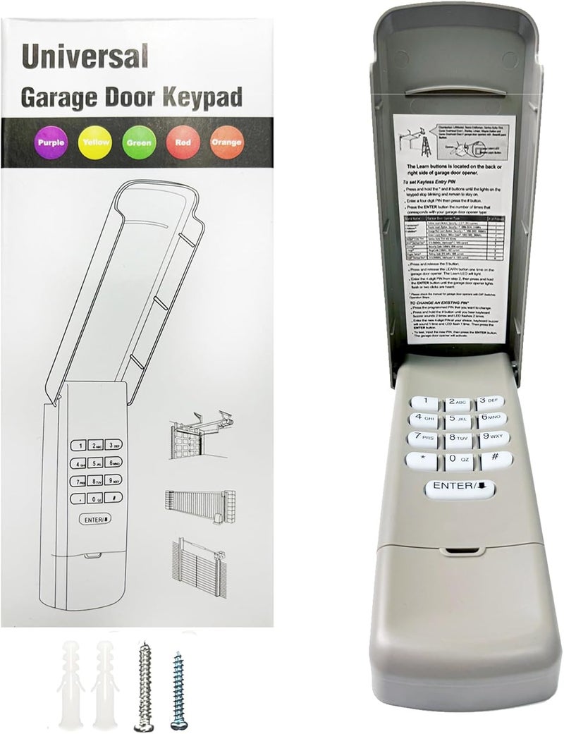 GIOATY Universal Garage Door Opener Keypad for Liftmaster Chamberlain Craftsman Wayne Dalton Openers Produced Since 1993, Wireless Keypad Keyless Entry, Replaces 877/878MAX 377/977/877/66LM, Safe Security - Image 1